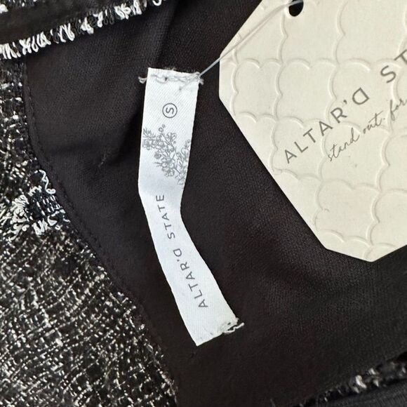 Altar’d State Black White Tweed Bustier Mini Dress NWT Size Small - Picture 7 of 7